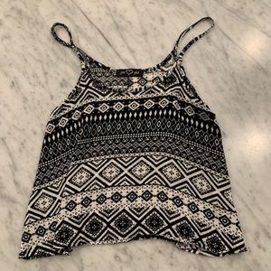 JW Girl Tank Top Girls 7/8 Black White